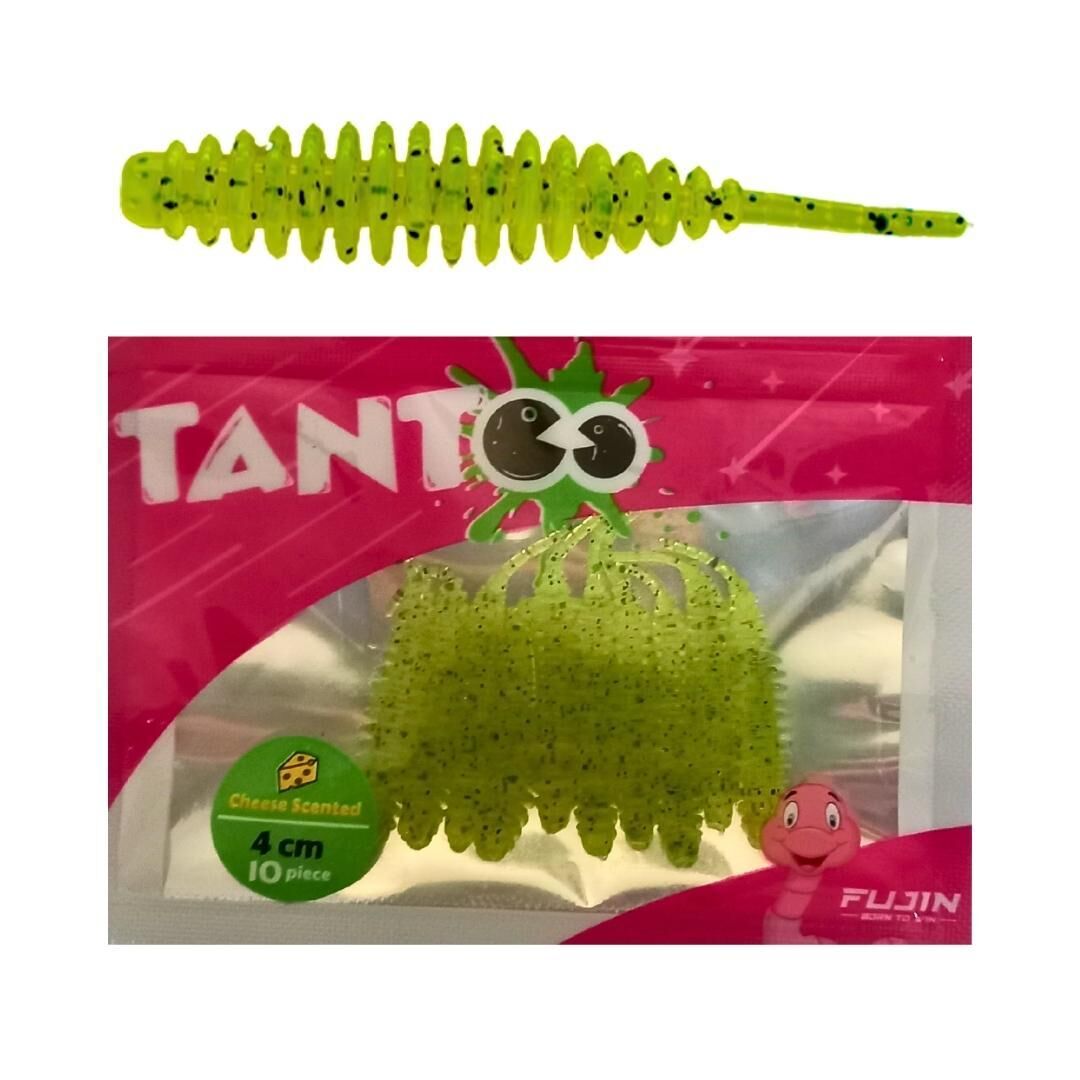 Fujin Tantoo 40mm LRF Silikon Balık (10 adet) Chartreuse Black