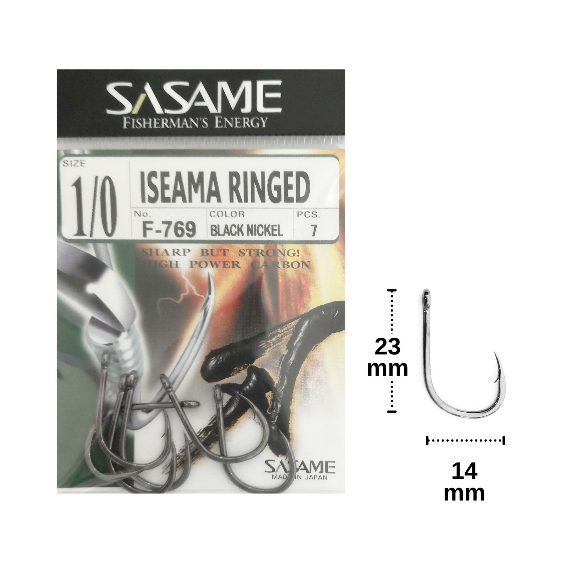 Sasame F-769 No:1/0 İseama Ringed Olta İğnesi 7 Adet