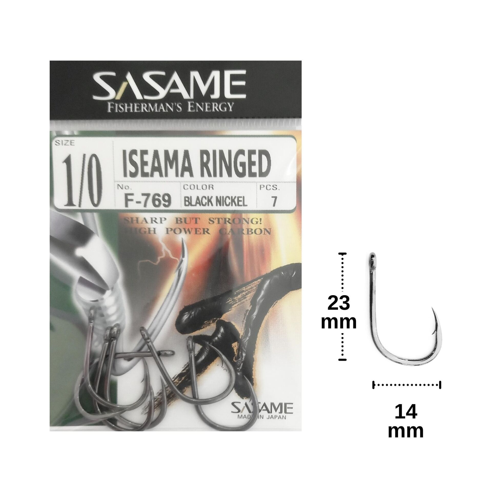 Sasame F-769 No:1/0 İseama Ringed Olta İğnesi 7 Adet
