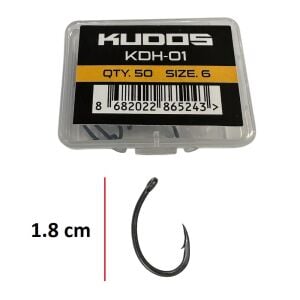 Kudos KDH-01 No:6 Olta İğnesi 50 Adet