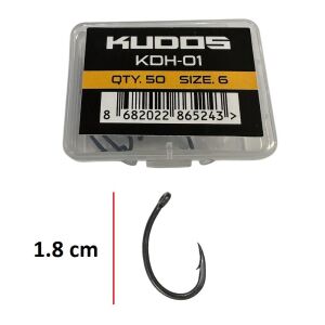 Kudos KDH-01 No:6 Olta İğnesi 50 Adet