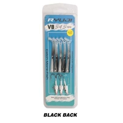 Ryuji V8 10cm 10gr Silikon Yem (3+5) Black Back