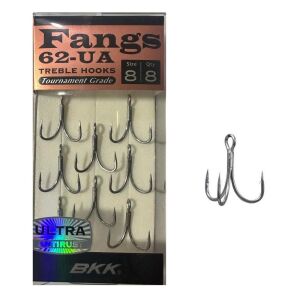 BKK Fangs-62 UA No:8 Üçlü Olta İğnesi 8 Adet