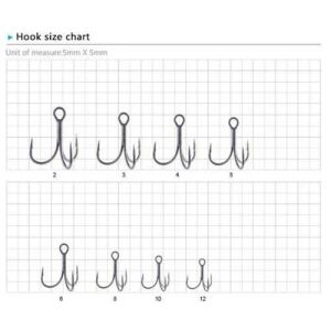 BKK Fangs-62 UA No:8 Üçlü Olta İğnesi 8 Adet