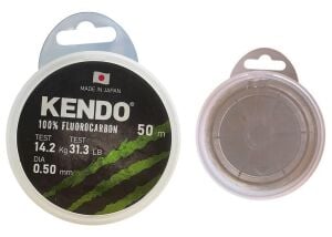 Kendo White 50mt 0.50mm %100 Fluorocarbon Misina