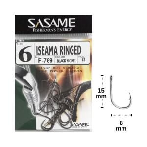 Sasame F-769 No:6 İseama Ringed Olta İğnesi 13 Adet