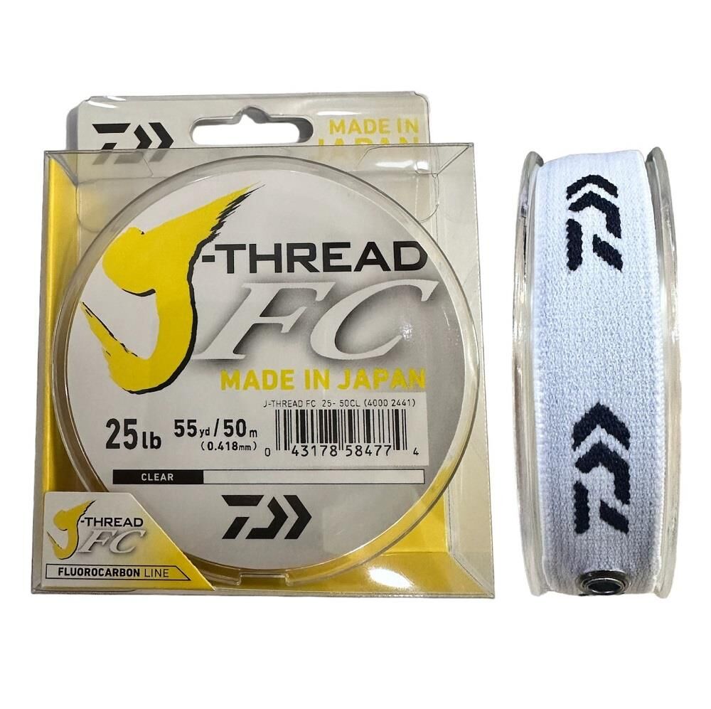 Daiwa J-Thread FC Leader 0.418mm 25lb 50m %100 Fluorocarbon Misina
