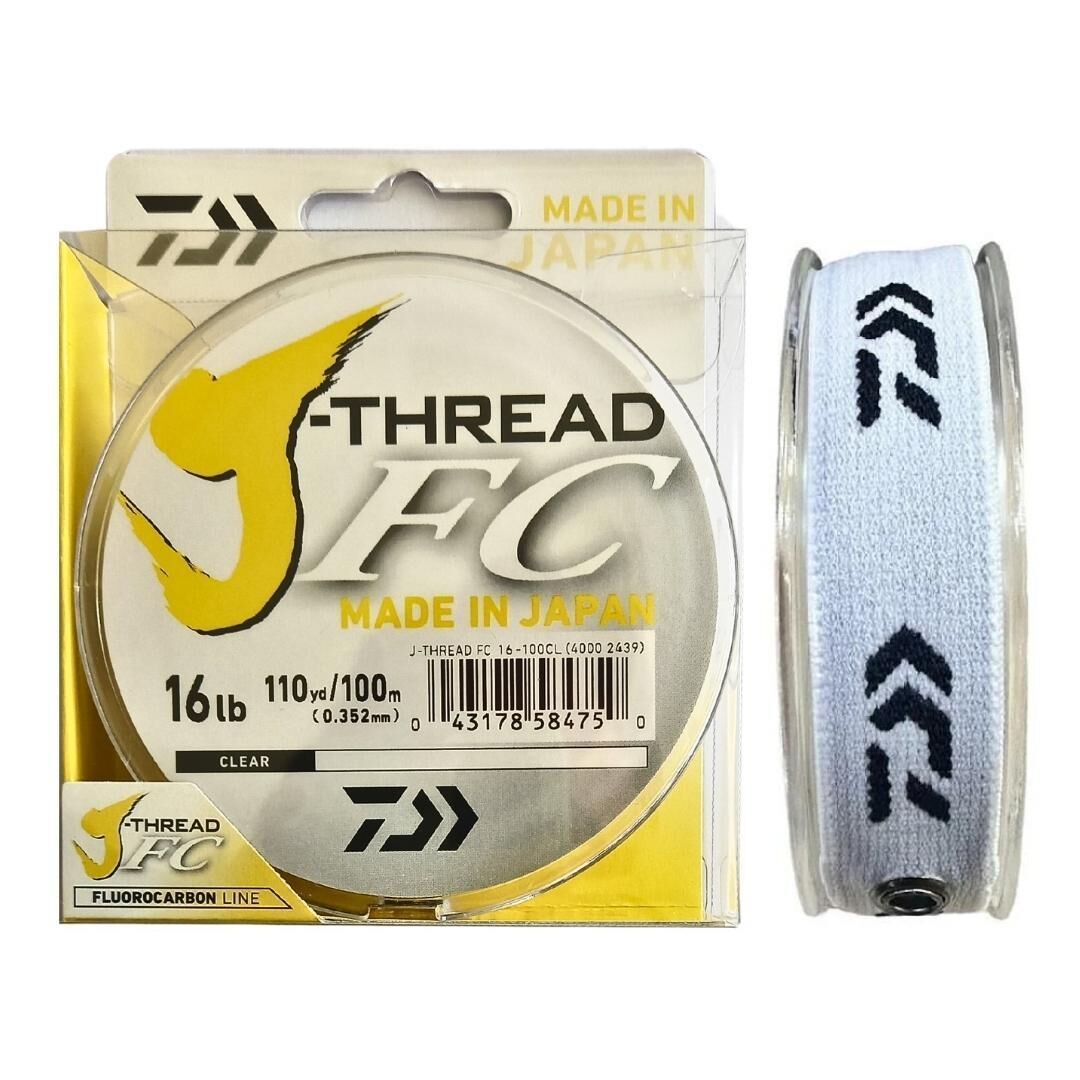 Daiwa J-Thread FC Leader 0.352mm 16lb 100m %100 Fluorocarbon Misina
