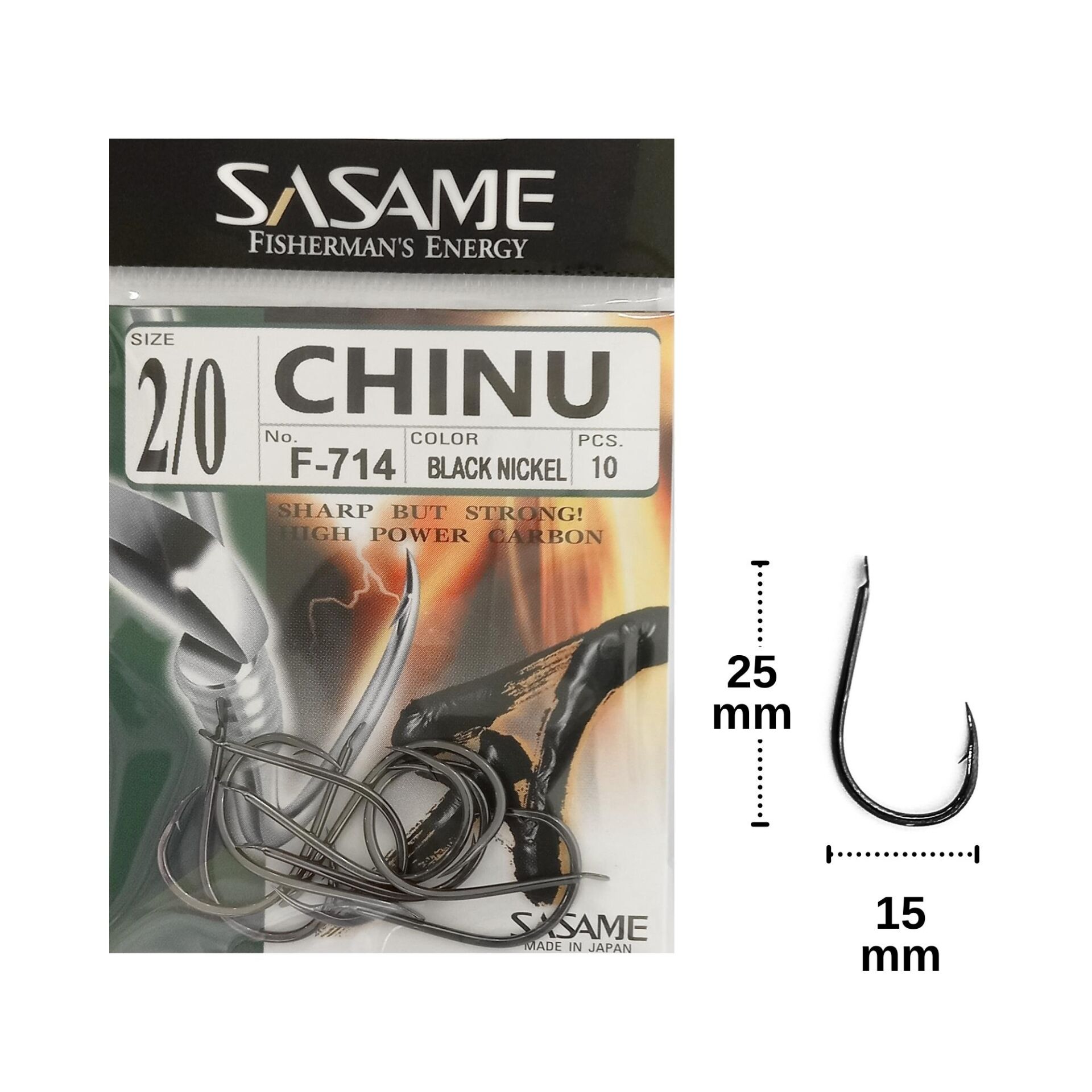 Sasame F-714 No:2/0 Chinu Olta İğnesi 10 Adet