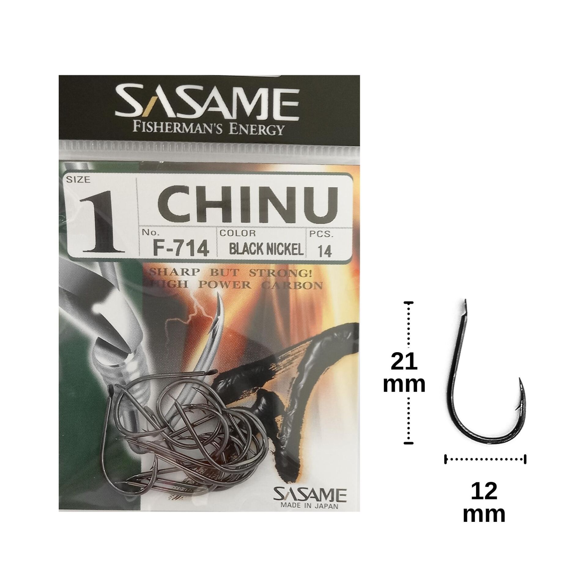Sasame F-714 No:1 Chinu Olta İğnesi 14 Adet
