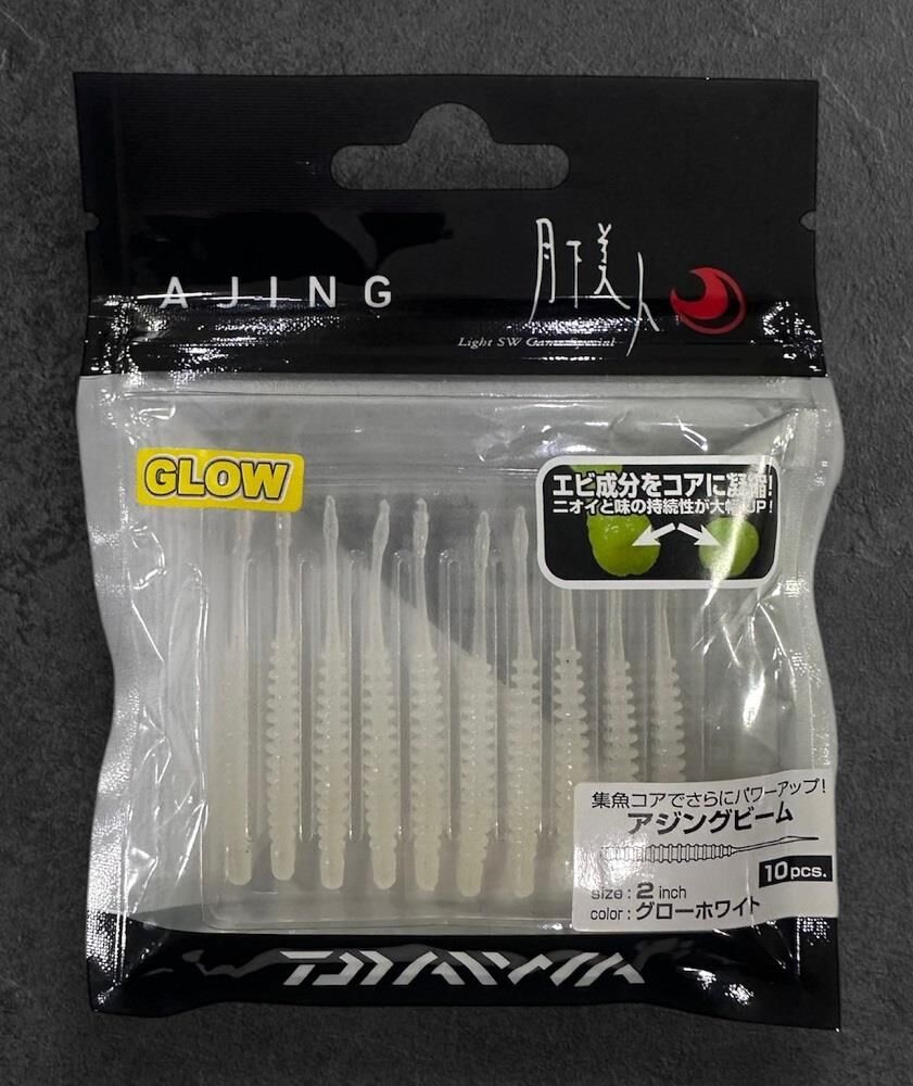 Daiwa Gekkabijin Ajing Beam 2.0 5cm Lrf Silikon Yem 10 Adet Glow Wihte