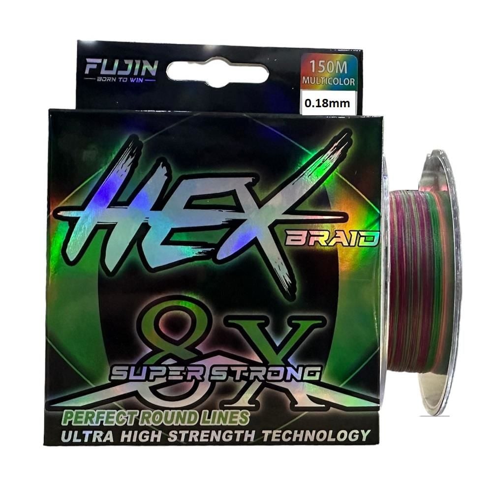 Fujin Hex Braid 8x 150mt 0.18mm Multi Color PE İp Misina