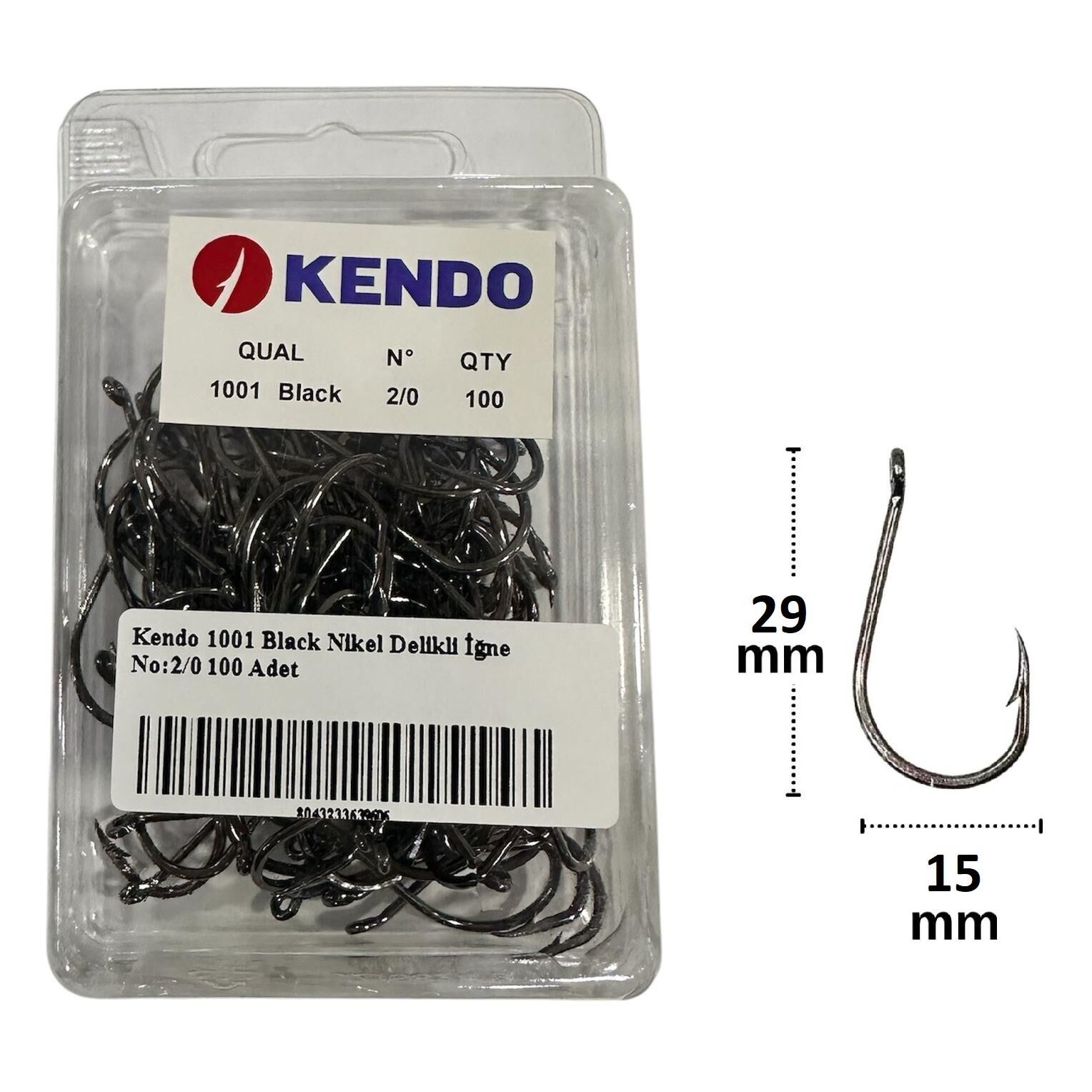 Kendo 1001 Black Nikel Delikli İğne No:2/0 100 Adet