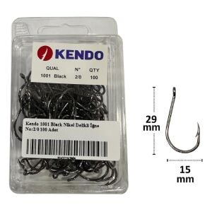 Kendo 1001 Black Nikel Delikli İğne No:2/0 100 Adet