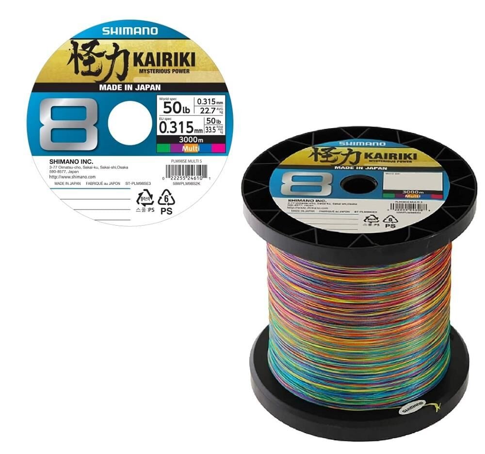 Shimano Kairiki 8X 3000 Mt 0.315mm İp Misina Multi Color