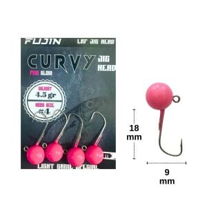 Fujin Curvy Jig Head Zoka 4 No 4.5gr (4 adet) Pink Glow