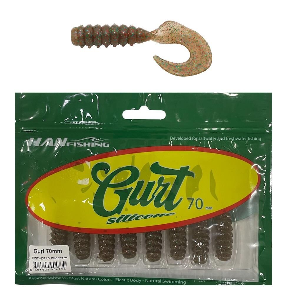 Hanfish Gurt 70 7cm Silikon Yem 8 Adet SBGT634 UV Bloodworm