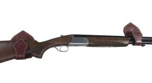 Profesyonel Leather Deri Tufek Duvar Askısı Büyük (Çift)