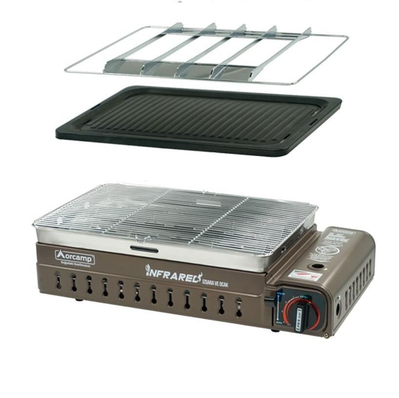 Orcamp CK-507 Dumansız İnfared Izgara ve Ocak Kahverengi