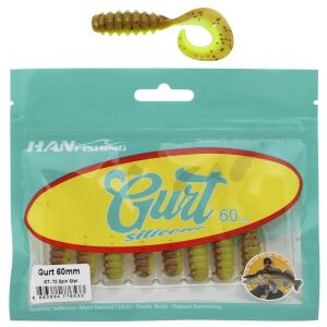 Hanfish Gurt 60 6cm Silikon Yem 8 Adet GT72 Spin Star