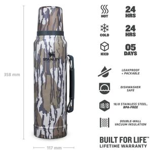 Stanley Klasik Vakumlu Çelik Termos 1 Lt Kamuflaj Desenli