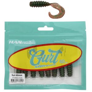 Hanfish Gurt 60 6cm Silikon Yem 8 Adet GT56 Boru Kurdu