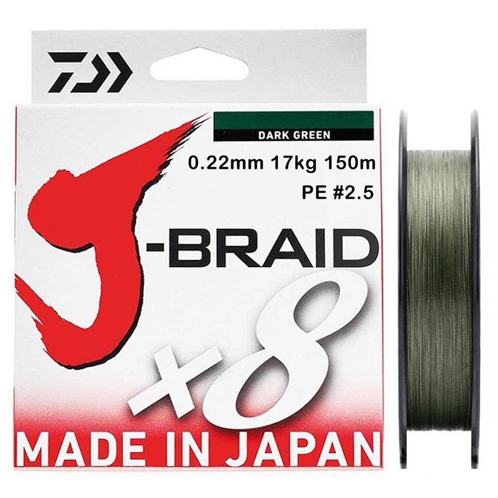 Daiwa J-Braid 8X Dark Green 150 mt 0.22 mm İp Misina