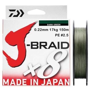 Daiwa J-Braid 8X Dark Green 150 mt 0.22 mm İp Misina