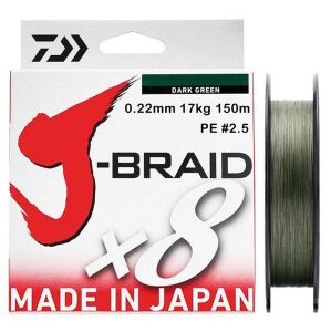 Daiwa J-Braid 8X Dark Green 150 mt 0.22 mm İp Misina
