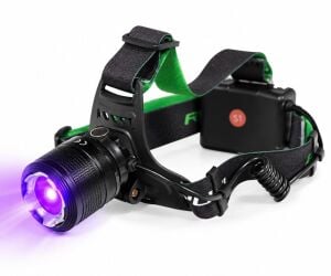 Ryuji High Power UV ve Beyaz Renk 150 Lümen Pilli Kafa Lambası