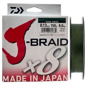 Daiwa J-Braid 8X Dark Green 150 mt 0.13 mm İp Misina