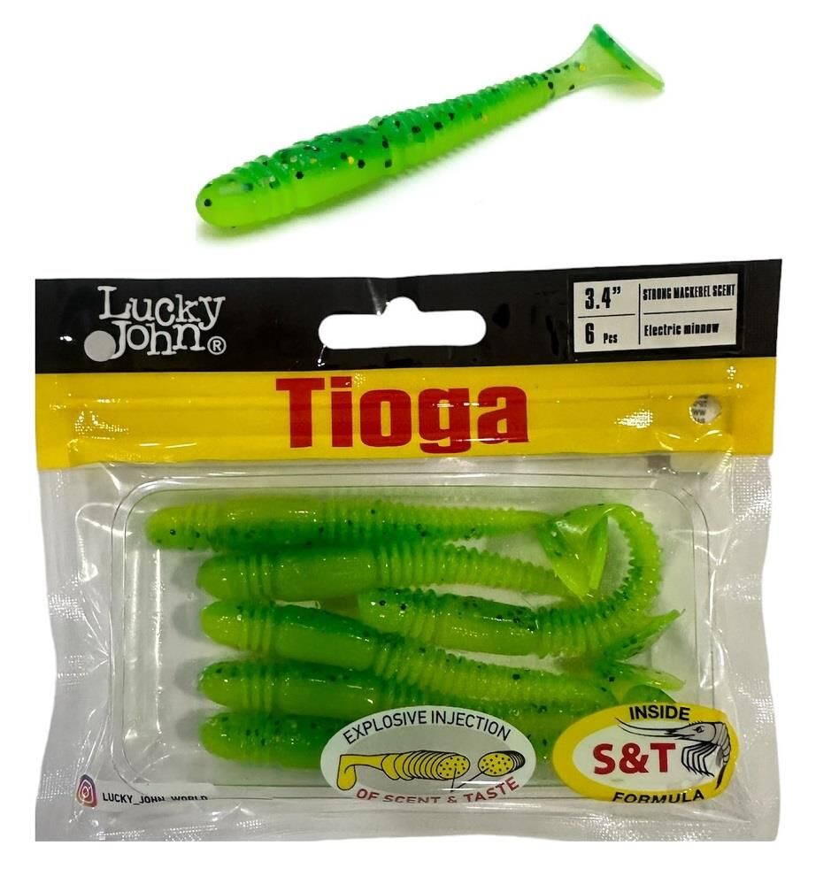 Lucky John Tioga 3.4'' (8.64 cm) 6P Silikon Yem T18