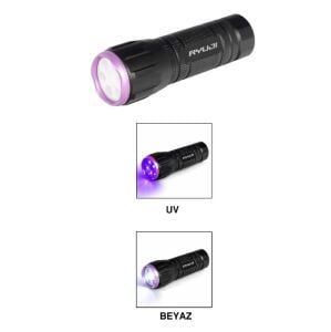 Ryuji UV ve Beyaz Renk 120 Lümen 10cm Pilli El Feneri