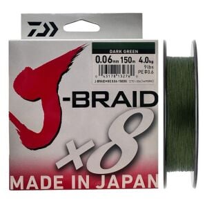 Daiwa J-Braid 8X Dark Green 150 mt 0.06 mm İp Misina