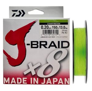 Daiwa J-Braid 8X Chartreuse 150 mt 0.20 mm İp Misina