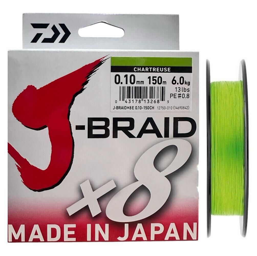 Daiwa J-Braid 8X Chartreuse 150 mt 0.10 mm İp Misina