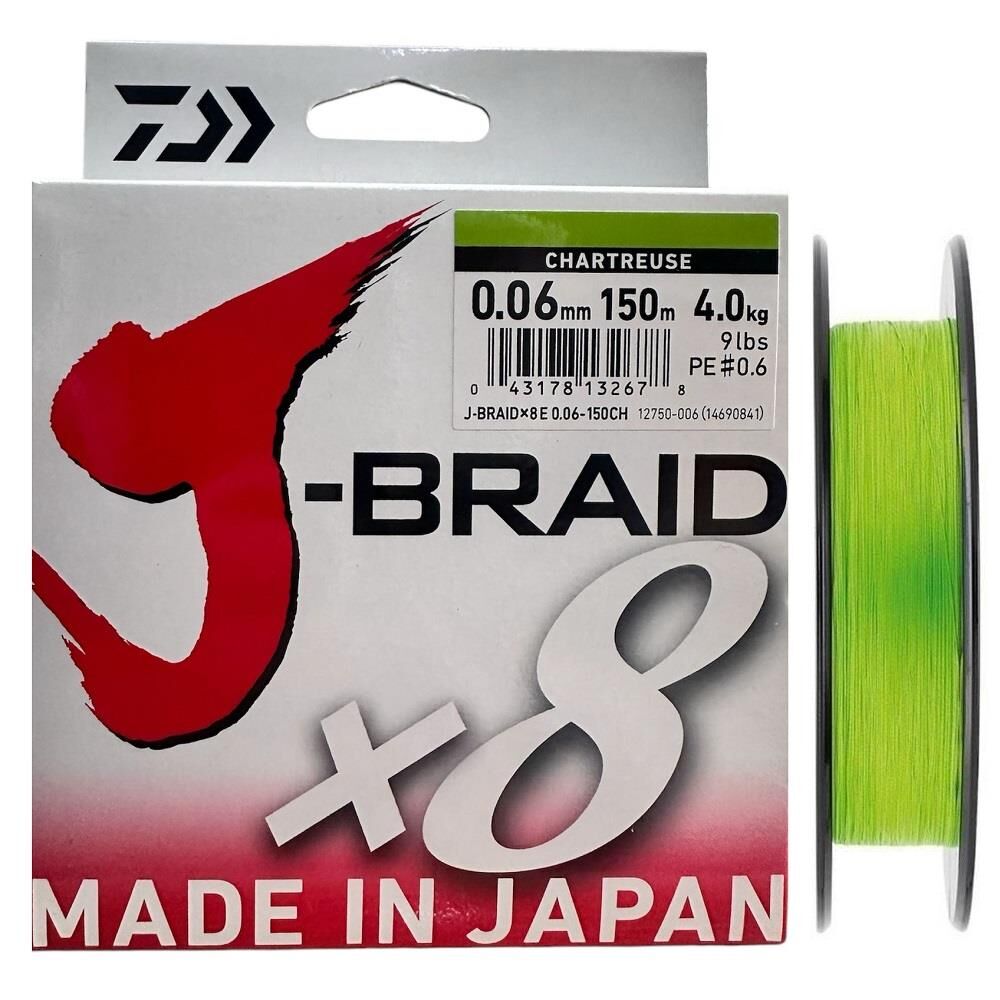 Daiwa J-Braid 8X Chartreuse 150 mt 0.06 mm İp Misina