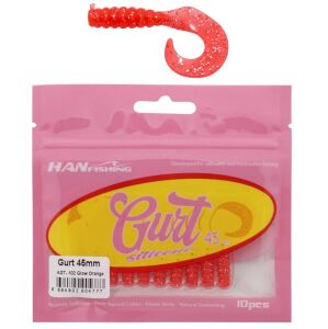 Hanfish Gurt 45 4.5cm LRF Silikon Yem 10 Adet AGT102 Glow Orange