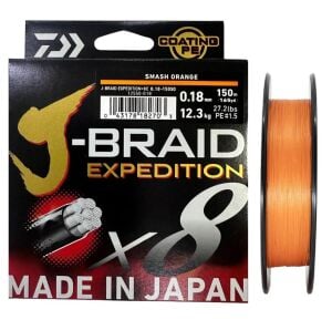 Daiwa J-Braid Expedition 8X 150m 0.18mm İp Misina Smash Orange