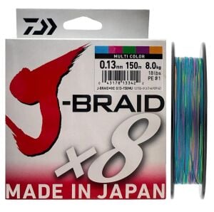 Daiwa J-Braid 8X Multi Color 150 mt 0.13 mm İp Misina