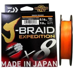 Daiwa J-Braid Expedition 8X 150m 0.16mm İp Misina Smash Orange
