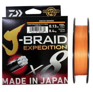 Daiwa J-Braid Expedition 8X 150m 0.13mm İp Misina Smash Orange