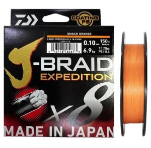 Daiwa J-Braid Expedition 8X 150m 0.10mm İp Misina Smash Orange