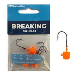 Hanfish Breaking Orange UV BOU Jig Head Zoka 5gr No:2 (4 Adet)
