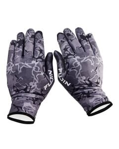 Fujin Pro Angler Winter Gloves L/XL Balıkçı Eldiveni Black Camo