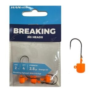 Hanfish Breaking Orange UV BOU Jig Head Zoka 2.5gr No:2 (4 Adet)