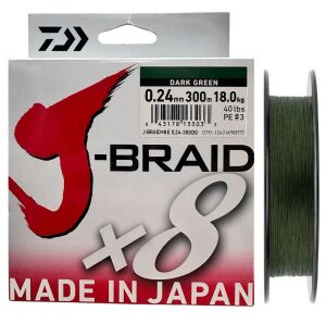 Daiwa J-Braid 8X Dark Green 300 mt 0.24 mm İp Misina