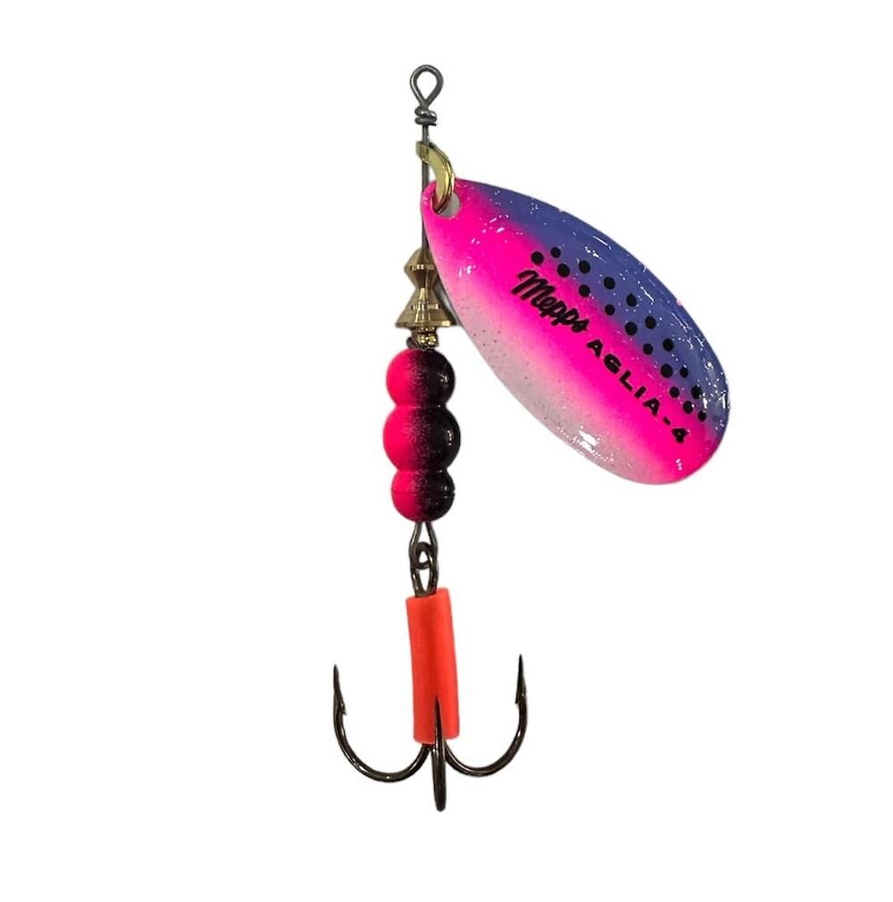 Mepps Rainbow No:4 9.3gr Döner Kaşık Mavi-Pembe Benekli