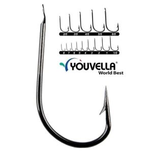 Youvella 1403 No:1/0 Kore Olta İğnesi Siyah Nikel 100 Adet