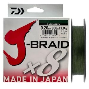 Daiwa J-Braid 8X Dark Green 300 mt 0.20 mm İp Misina